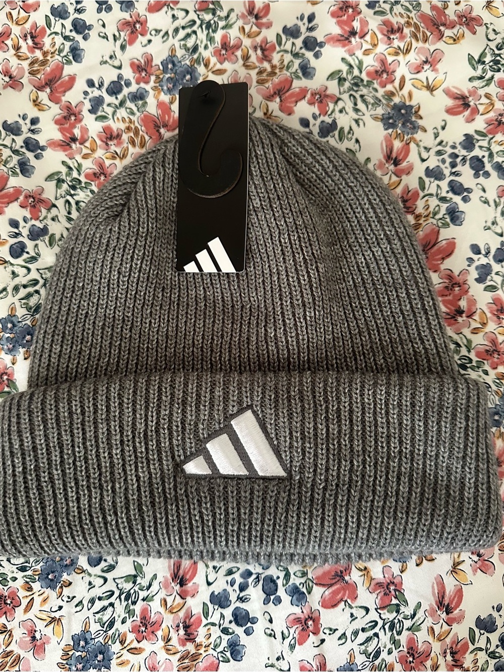 Mens Adidas Team Issue 2 Gray Beanie